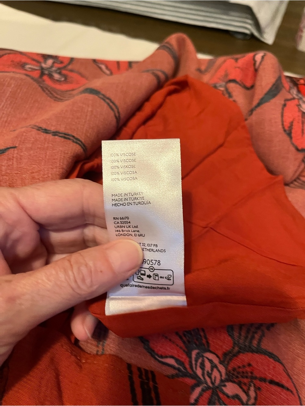 NWT Anthropologie size XSP midi slip dress in red - Picture 10 of 10